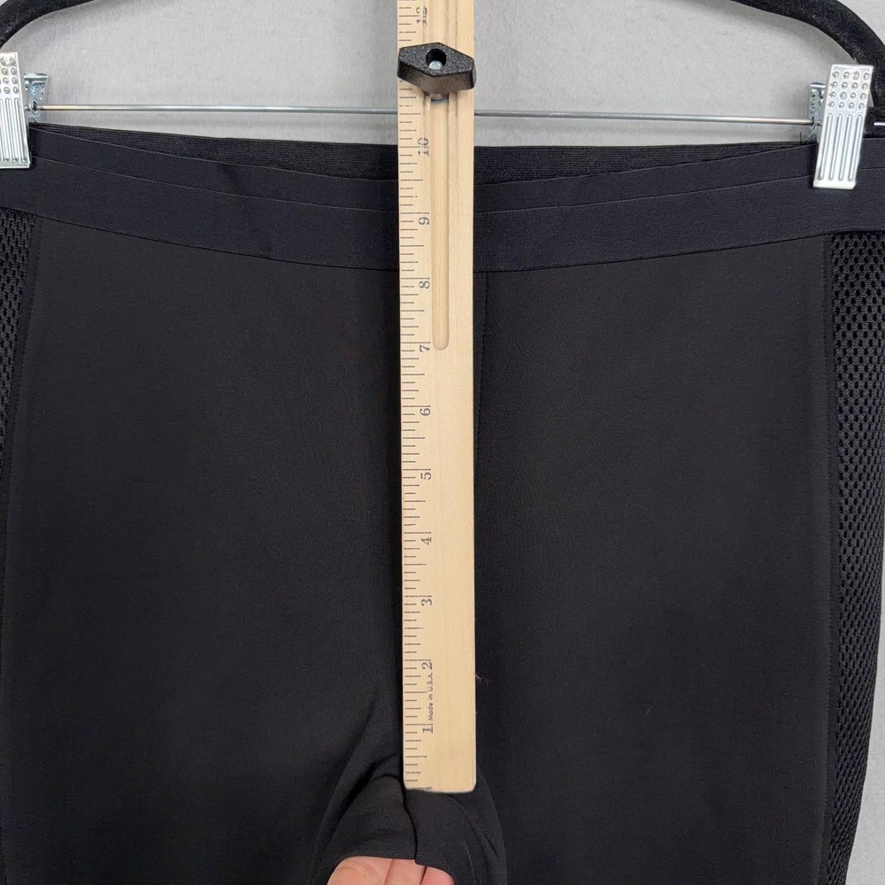Elie Tahari Leggings Womens Medium Black Mid Rise Ankle Knit Side Stripe Stretch - Picture 11 of 12